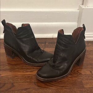 Black Leather Ankle Boots